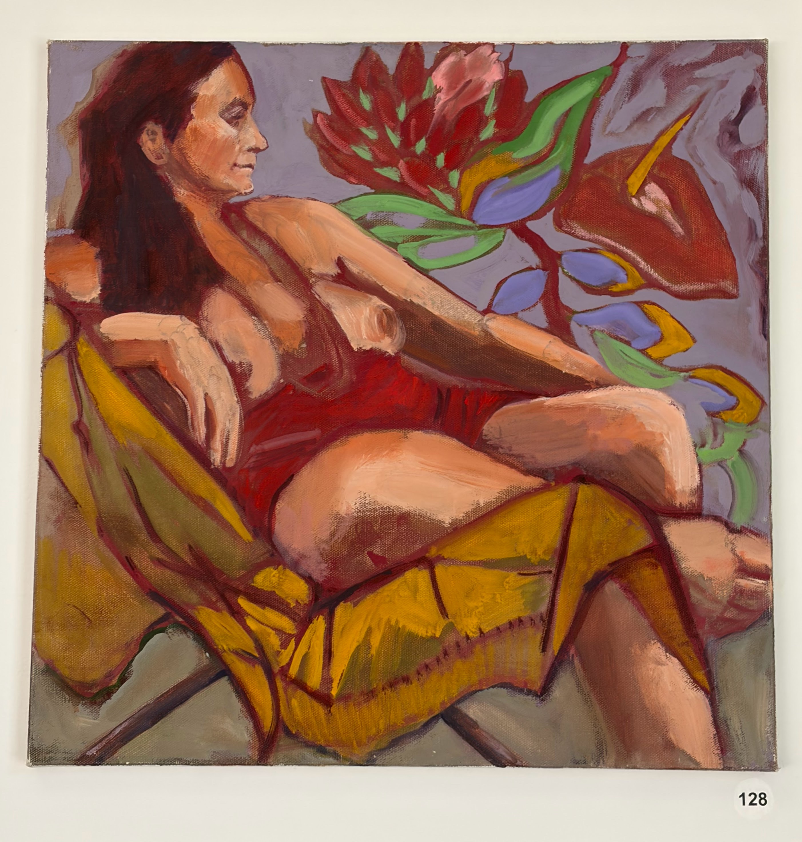 yellow sling chair
