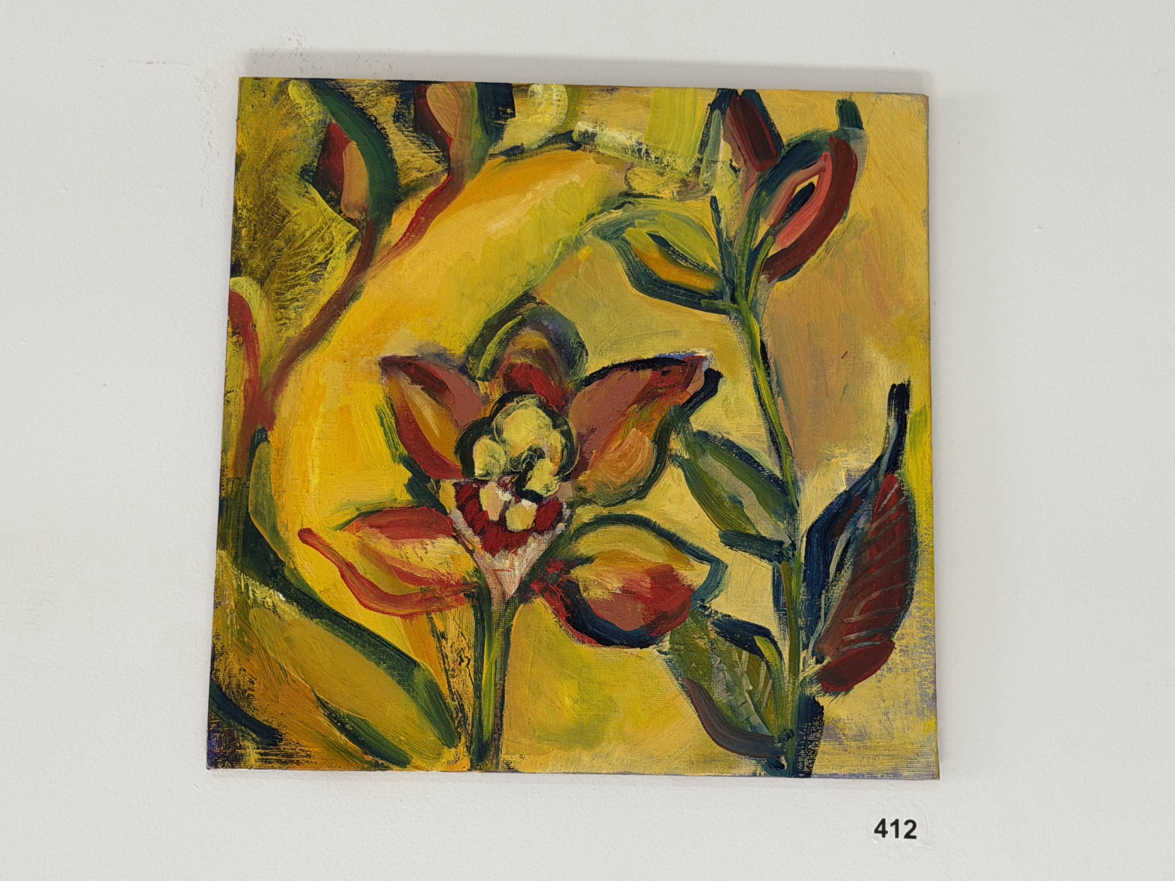 orchid pattern yellow