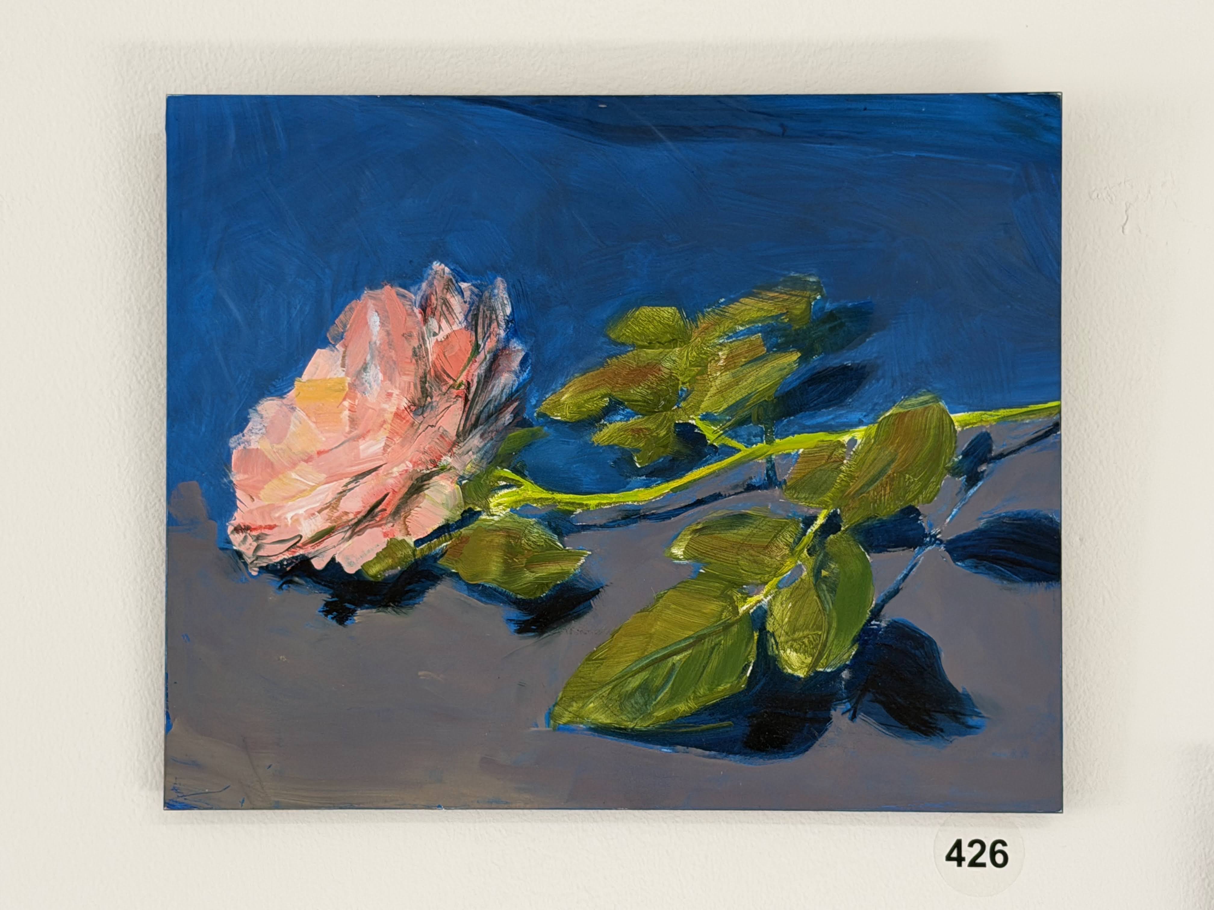pink rose lying down