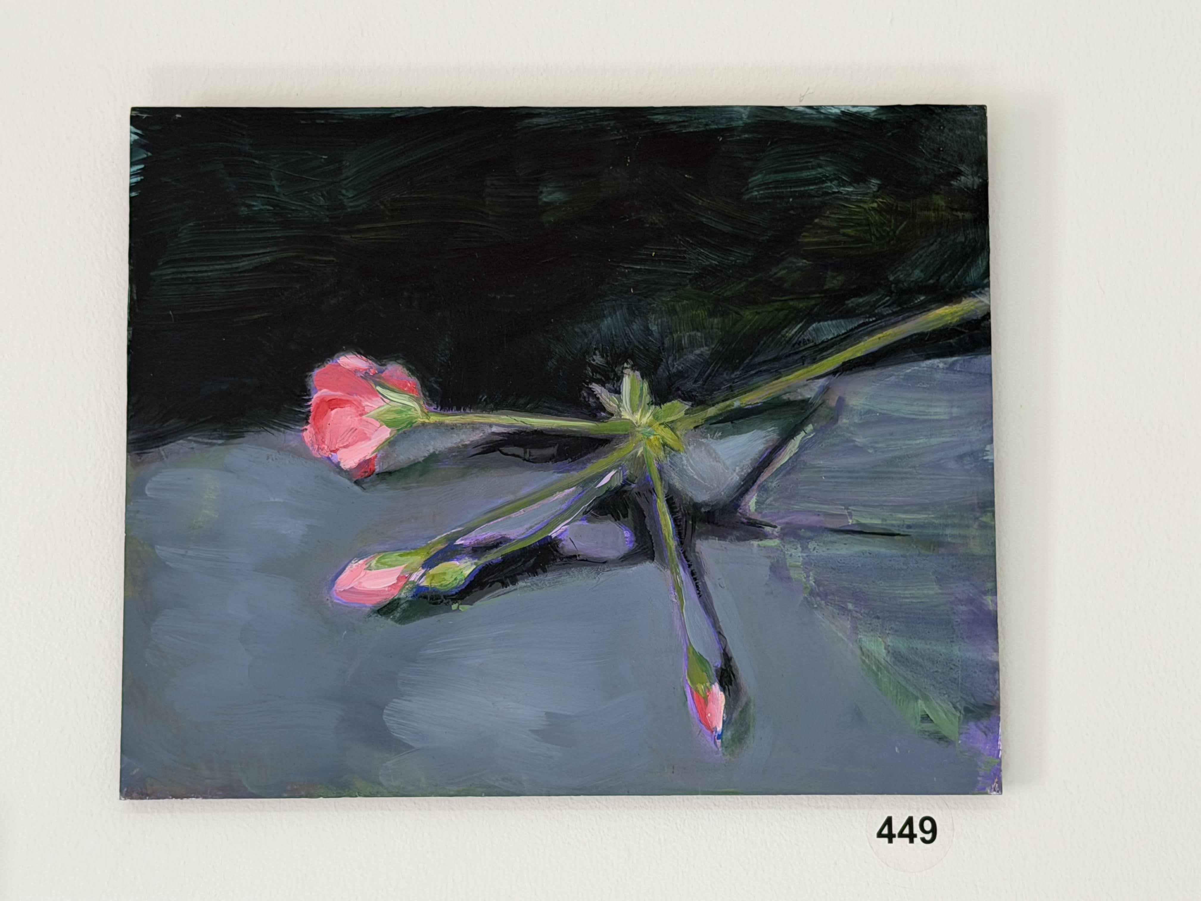 geranium on gray