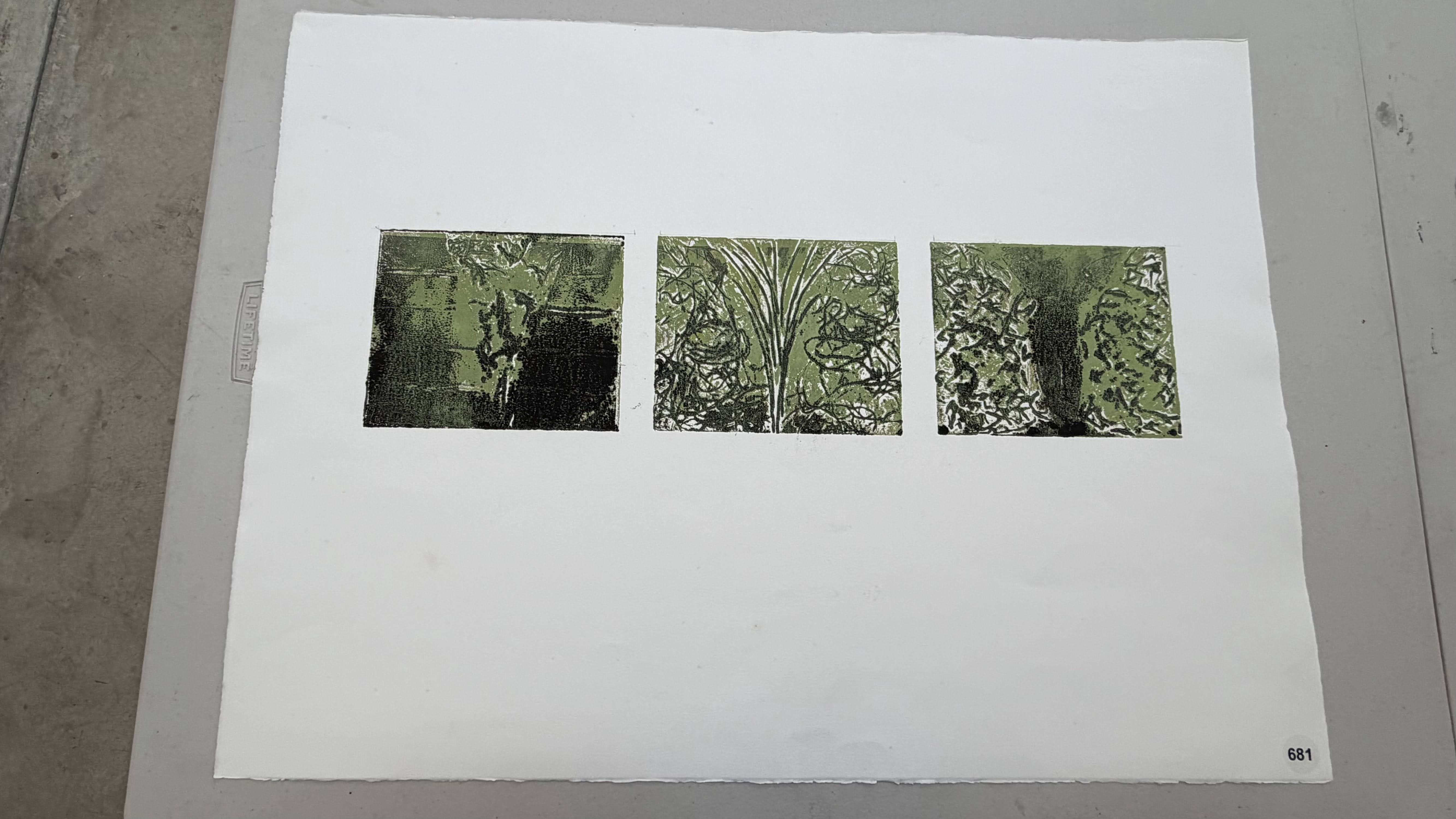 green triptych