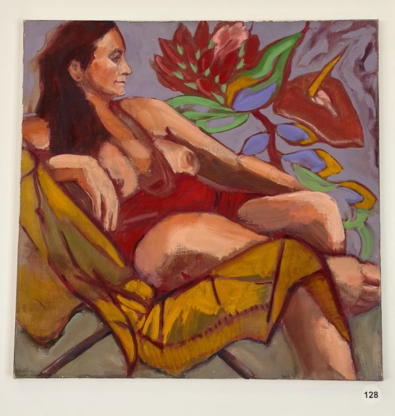 yellow sling chair