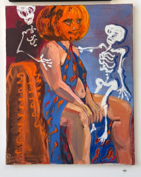 pumpkin, skeletons