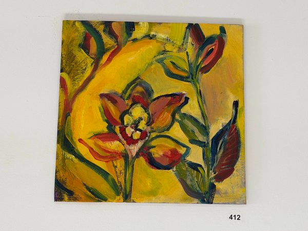 orchid pattern yellow