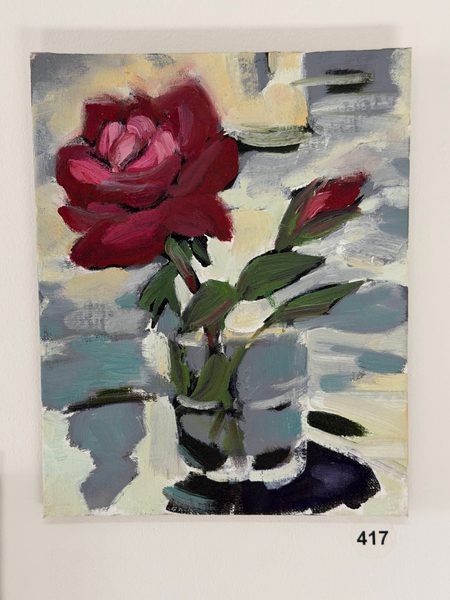 light background red rose