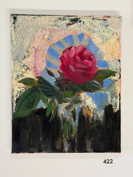 rays around rose