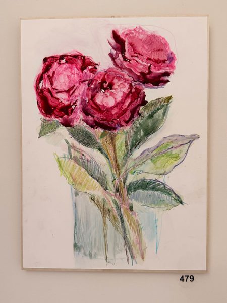 pink rose on Yupo