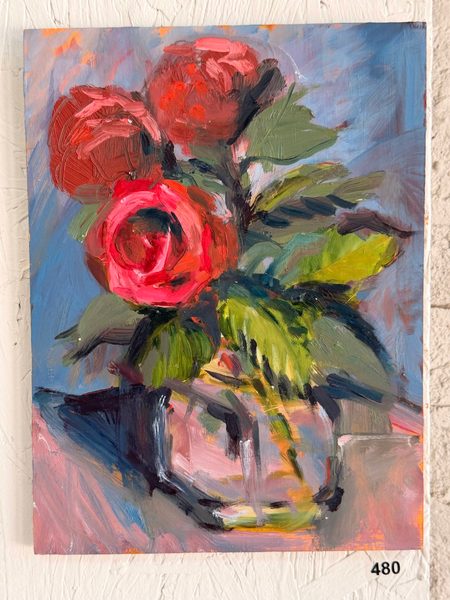 red roses green lime leaf