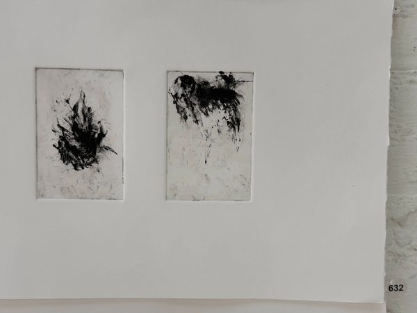 flame and smoke drypoint