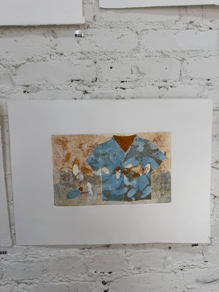 all blue shirt card