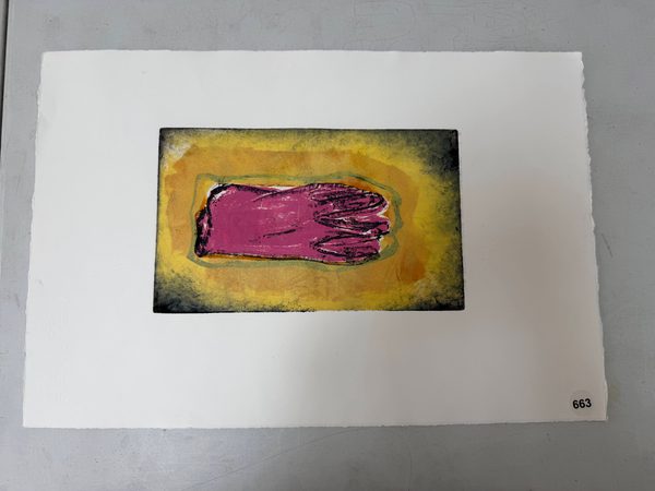 pink glove