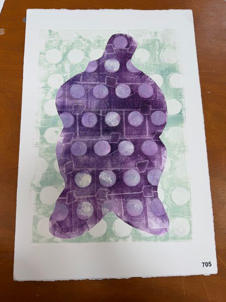 purple background man